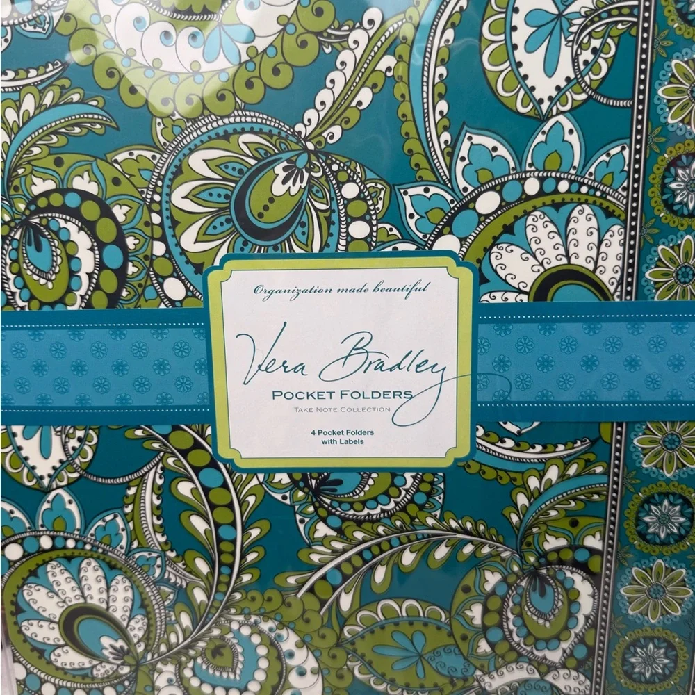 NWT Vera Bradley Peacock Pocket Folders retired pattern